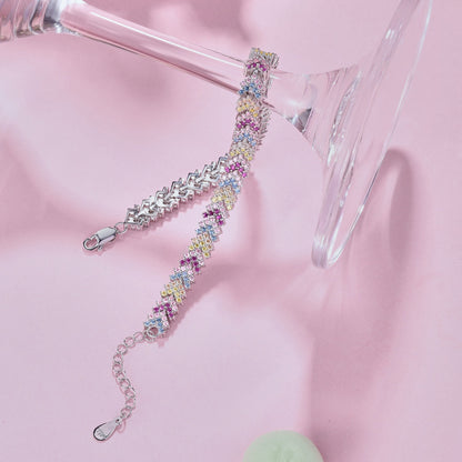 [Olivia JW]Ornate Sparkling Round Cut Party Bracelet