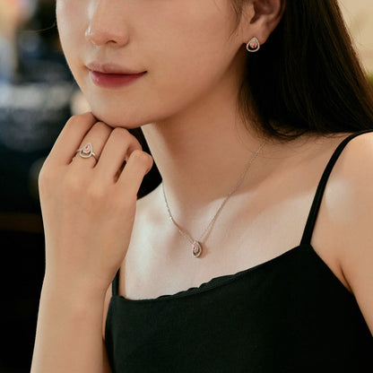 [Olivia JW]Sparkling Pear Cut Necklace