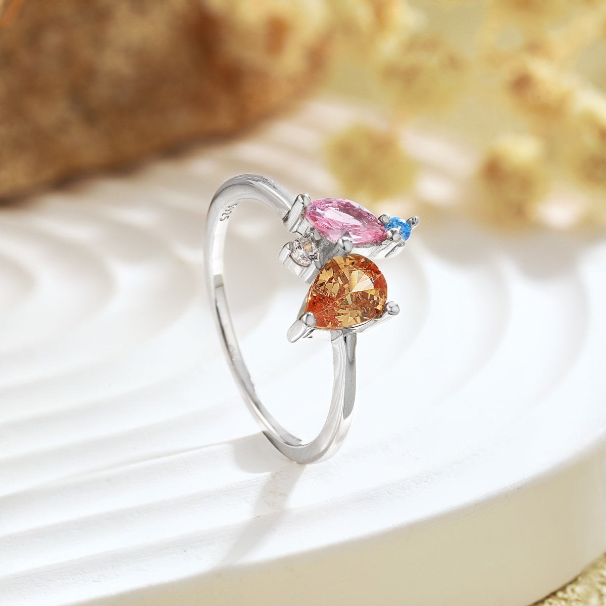 [Everoly JW]輝くカラフルマルチカットデイリーリング