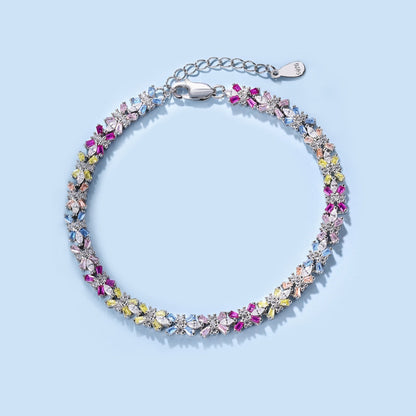 [Everoly JW] Strahlend buntes Party-Armband im Smaragdschliff