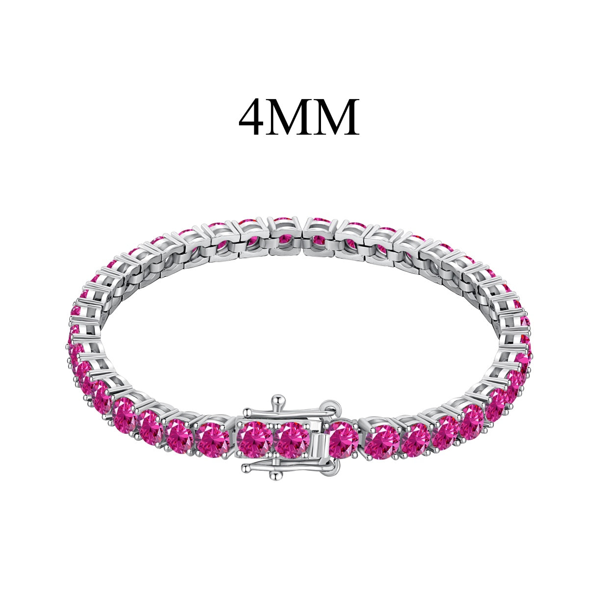 [Everoly JW] Strahlend buntes Party-Armband im Rundschliff