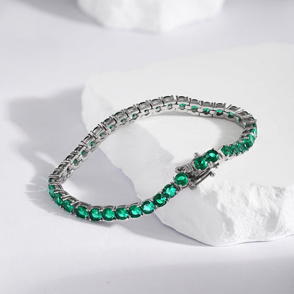 [Everoly JW] Strahlend buntes Party-Armband im Rundschliff