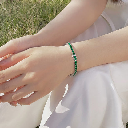 [Everoly JW] Strahlend buntes Party-Armband im Rundschliff