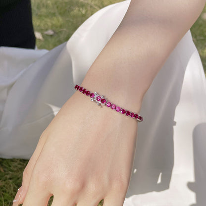 [Everoly JW] Strahlend buntes Party-Armband im Rundschliff