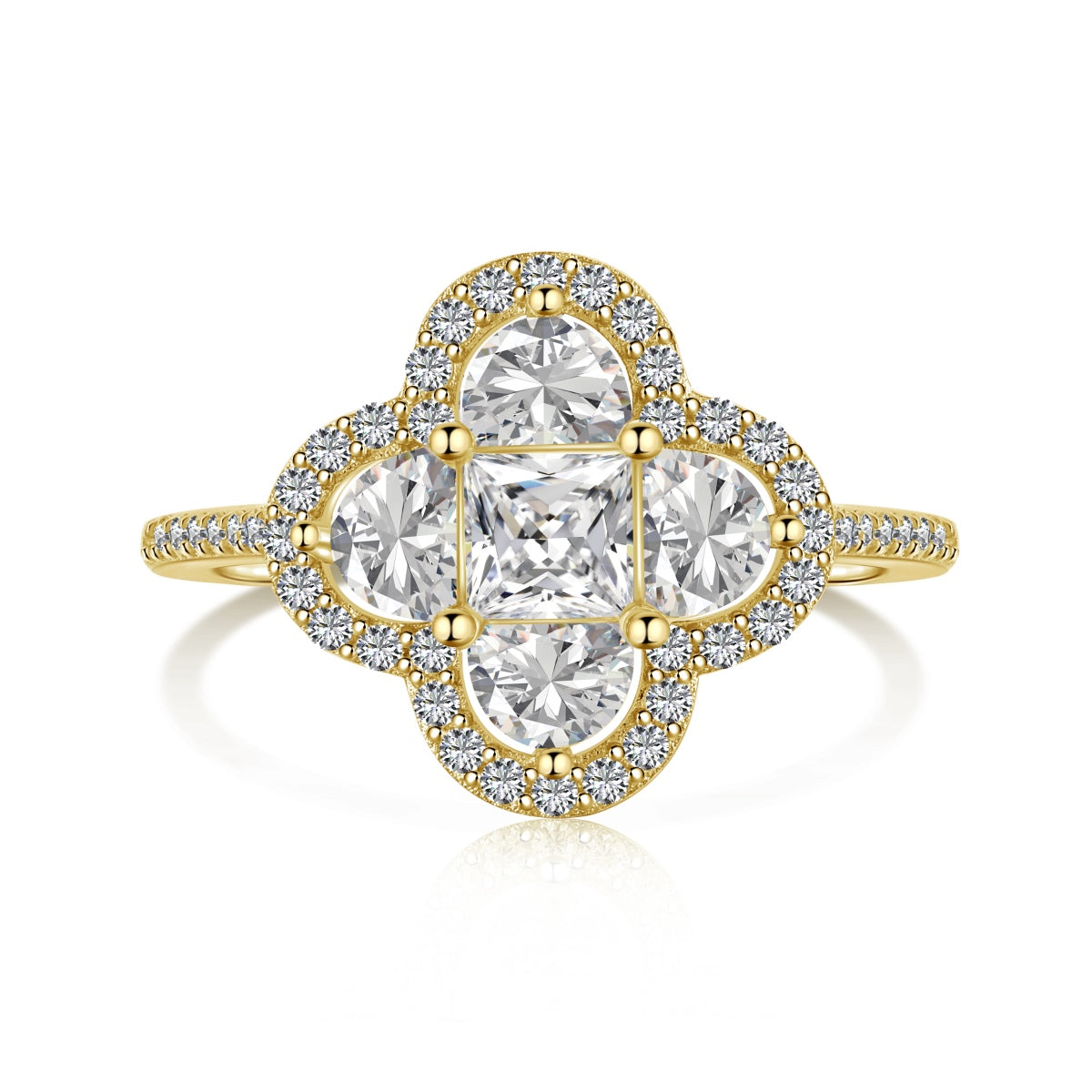 [Olivia JW]Luxurious Eternity Flower Shape Banquet Ring