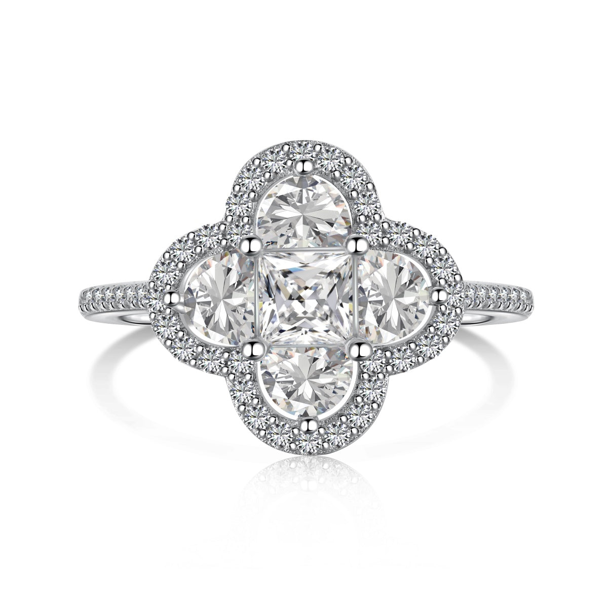 [Olivia JW]Luxurious Eternity Flower Shape Banquet Ring