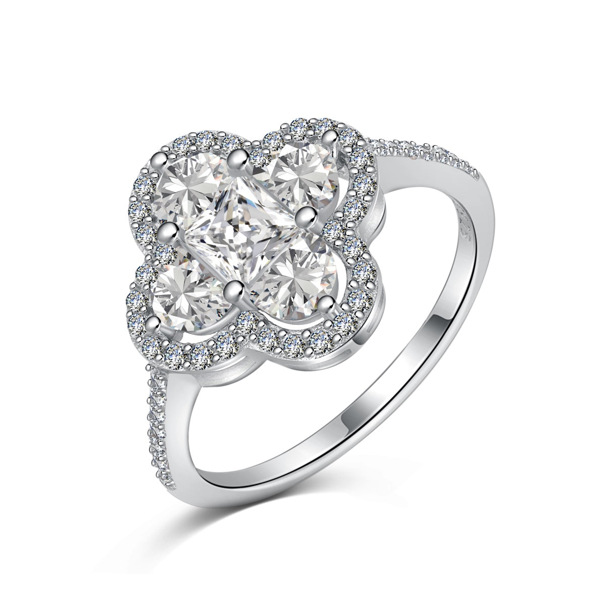 [Olivia JW]Luxurious Eternity Flower Shape Banquet Ring
