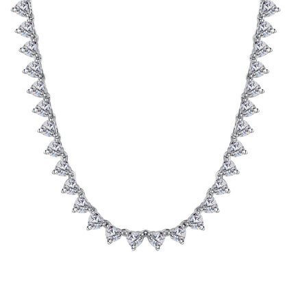 [Olivia JW]Ornate Heart Cut Tennis Necklace