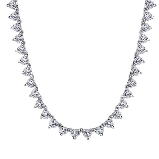 [Olivia JW]Ornate Heart Cut Tennis Necklace