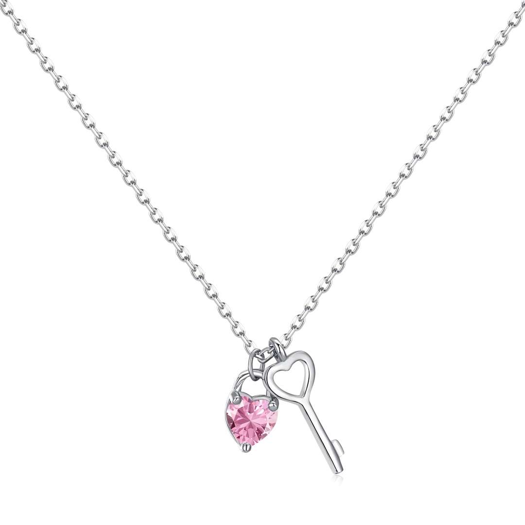 [Olivia JW]Unique Heart Shape Key Pendent Necklace