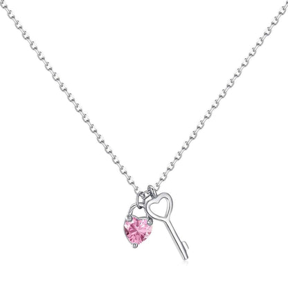 [Olivia JW]Unique Heart Shape Key Pendent Necklace