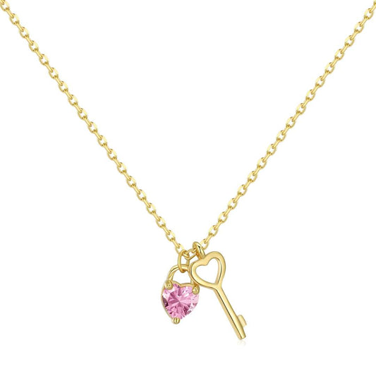 [Olivia JW]Unique Heart Shape Key Pendent Necklace