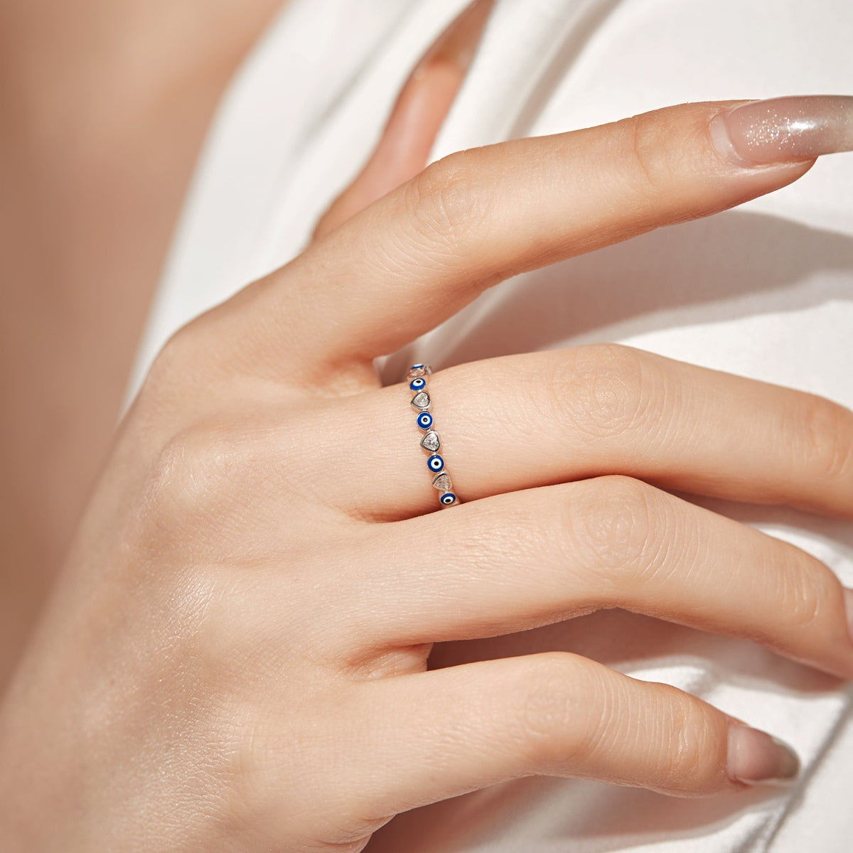 [Olivia JW]Radiant Colorful Round Shape Daily Ring