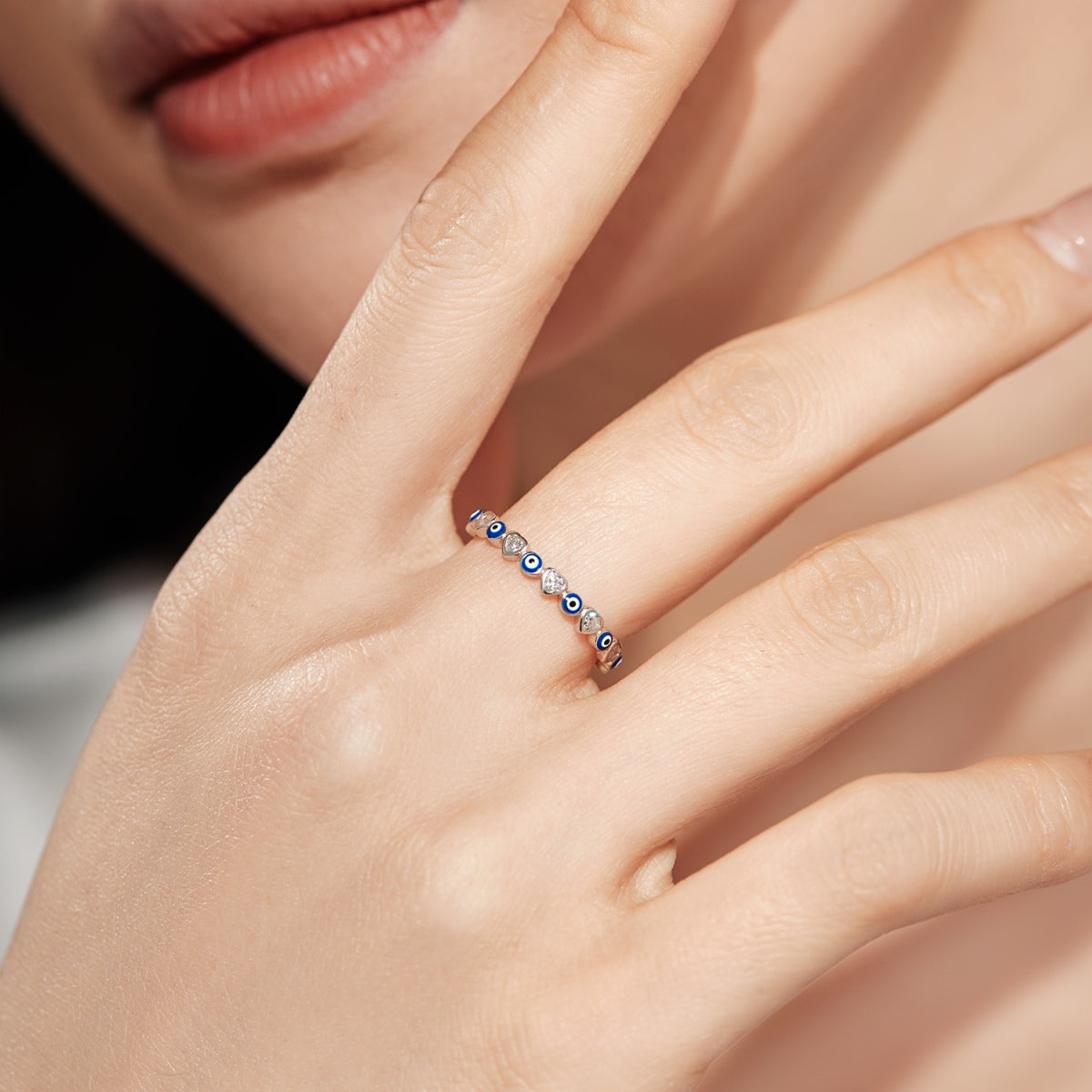 [Olivia JW]Radiant Colorful Round Shape Daily Ring