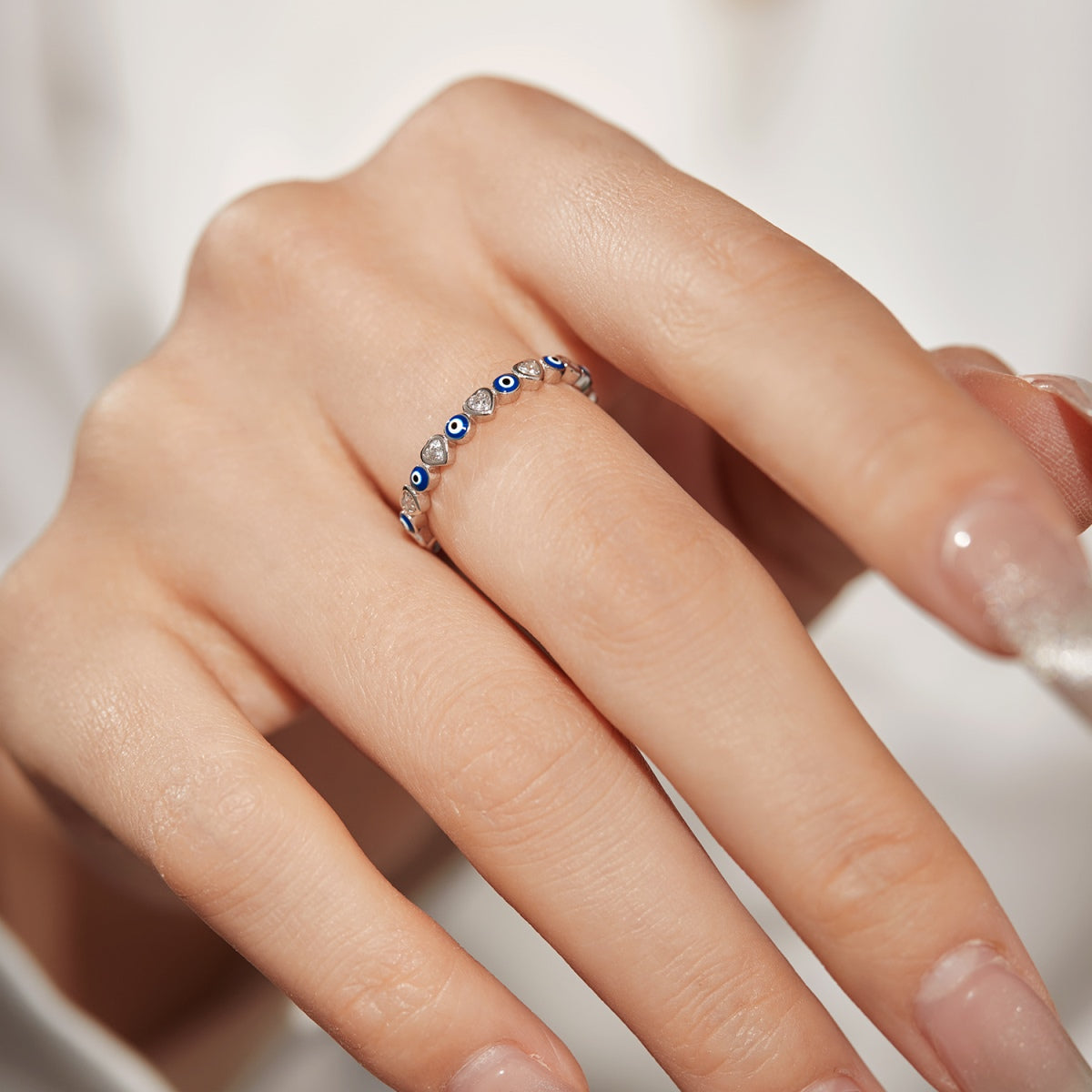 [Olivia JW]Radiant Colorful Round Shape Daily Ring