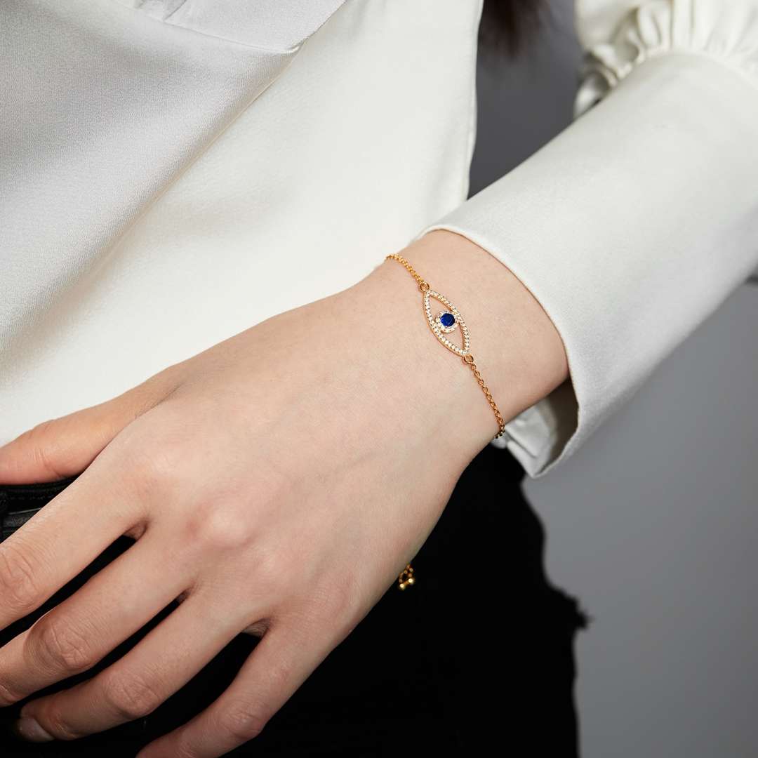 [Olivia JW]Devil's Eye Hollow Design Bracelet