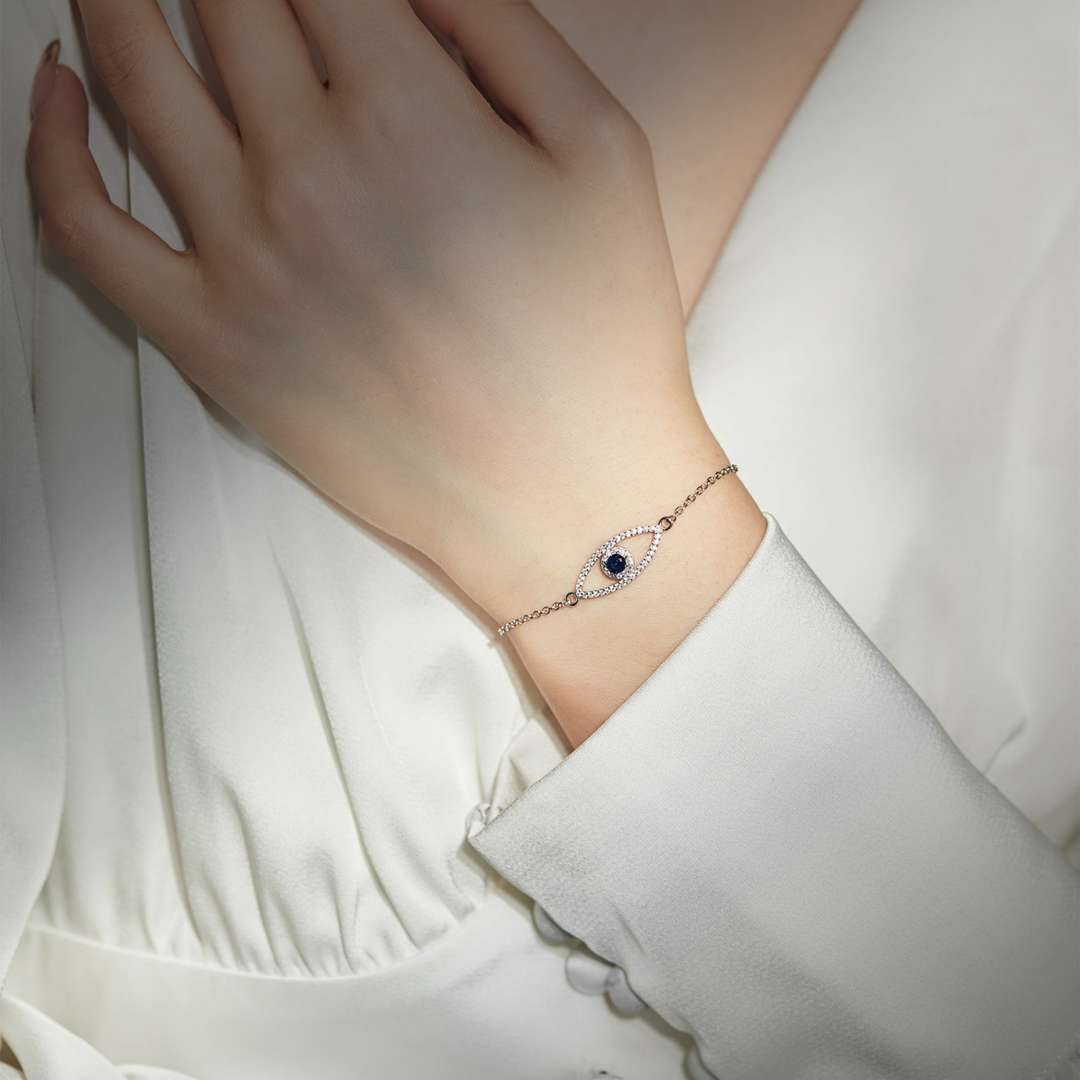 [Olivia JW]Devil's Eye Hollow Design Bracelet