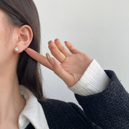 [Olivia JW]Oval Classic Dignified Elegant Earrings