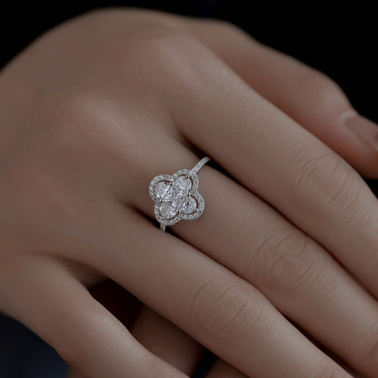 [Olivia JW]Luxurious Eternity Flower Shape Banquet Ring