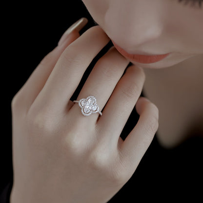 [Olivia JW]Luxurious Eternity Flower Shape Banquet Ring