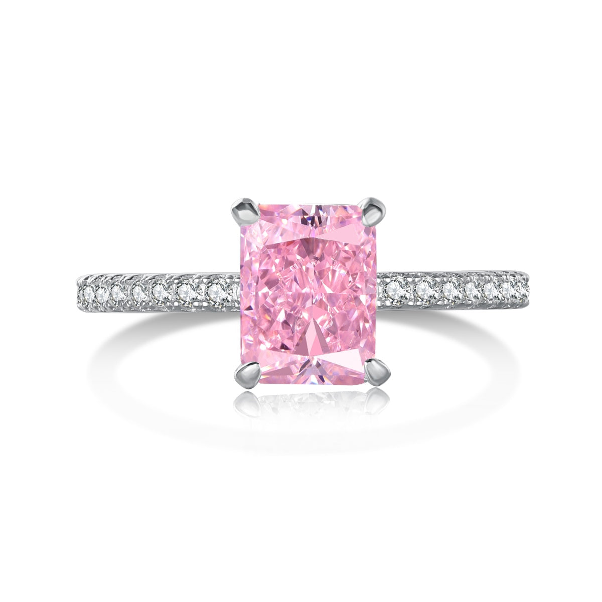 [Olivia JW]2.0 Carat Dazzling Sparkling Radiant Cut Party Ring