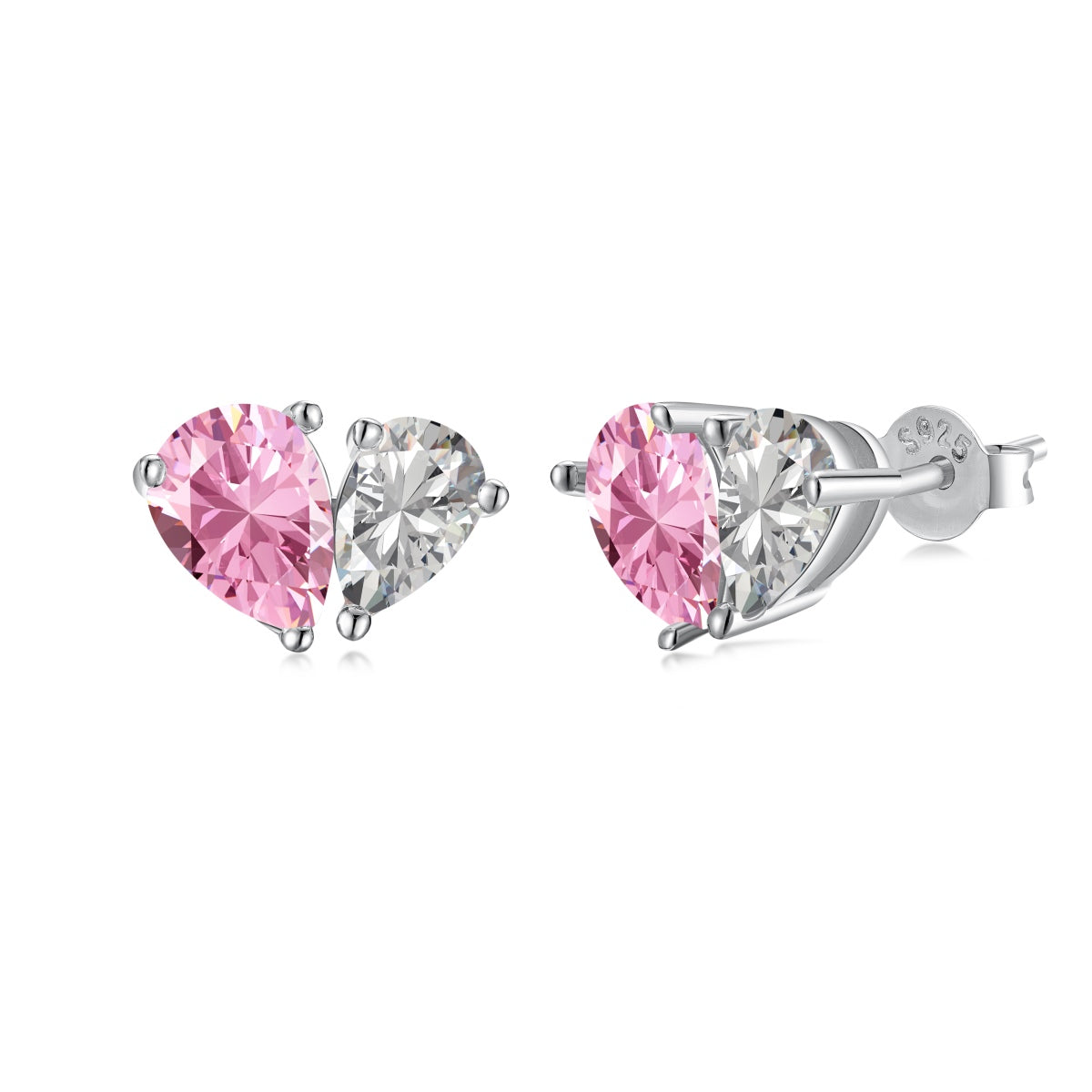 [Olivia JW]Dazzling Elegant Heart Cut Lover Earrings