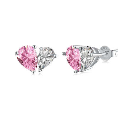 [Olivia JW]Dazzling Elegant Heart Cut Lover Earrings