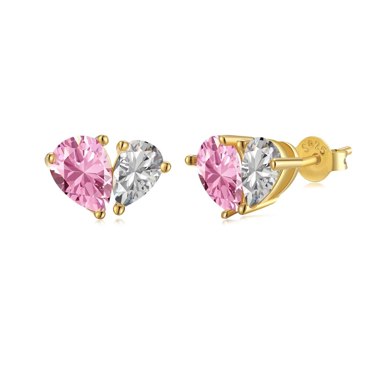 [Olivia JW]Dazzling Elegant Heart Cut Lover Earrings