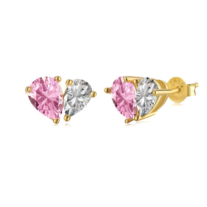[Olivia JW]Dazzling Elegant Heart Cut Lover Earrings