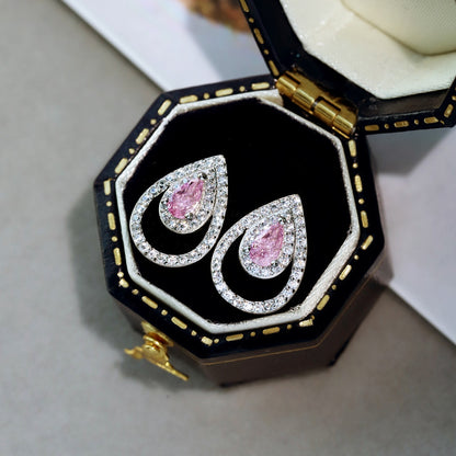 [Olivia JW]Sparkling Delicate Water Drop Shape Daily Earrings