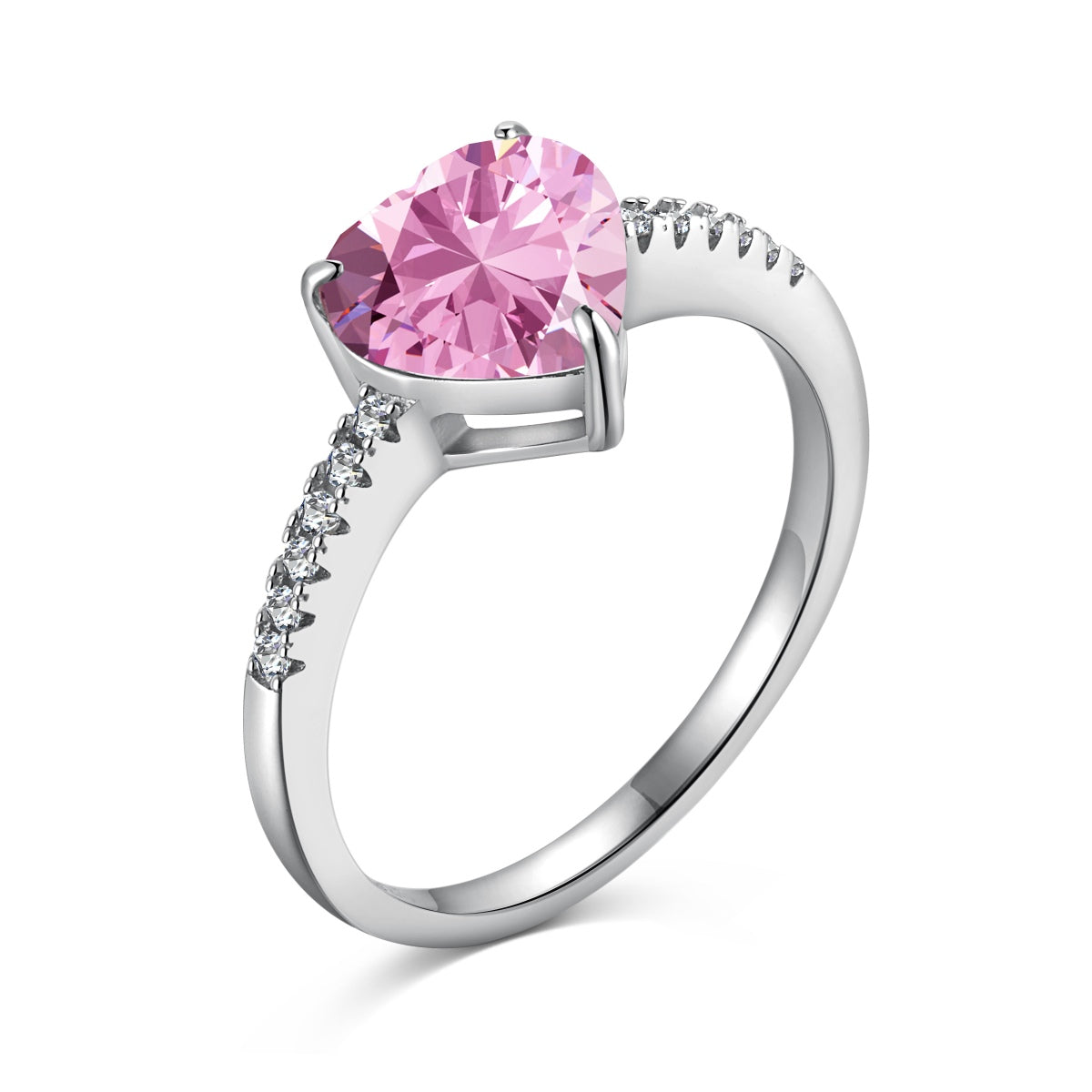 [Olivia JW]2.0 Carat Dazzling Lustrous Heart Cut Lover Ring