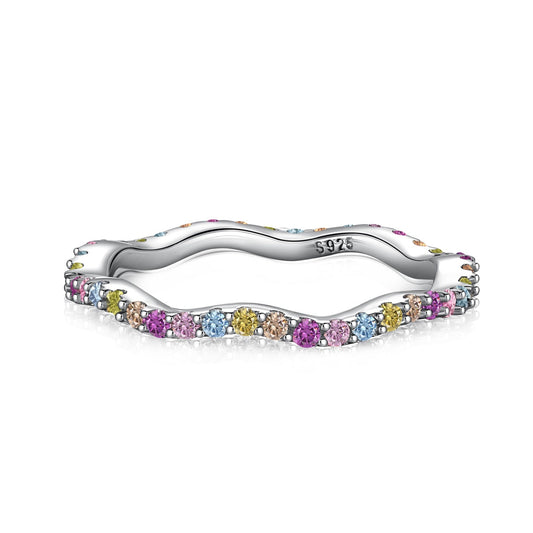 [Olivia JW]Dainty Colorful Round Cut Party Ring
