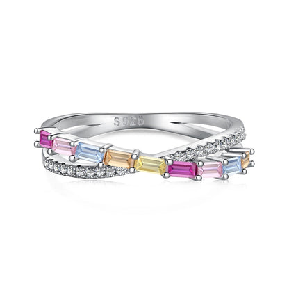 [Everoly JW]Energetischer, eleganter Partyring im Radiantschliff
