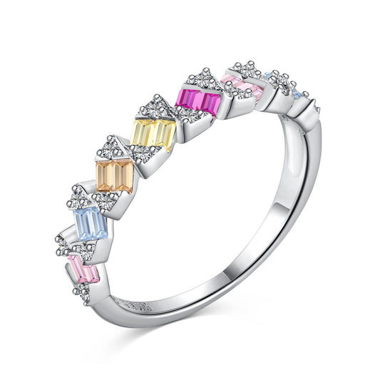 [Olivia JW]Delicate Vibrant Emerald Cut Daily Ring