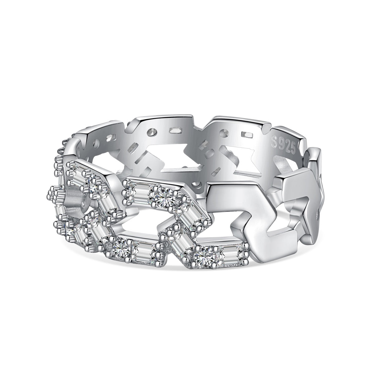 [Olivia JW]Sparkling Vibrant Emerald Cut Daily Ring