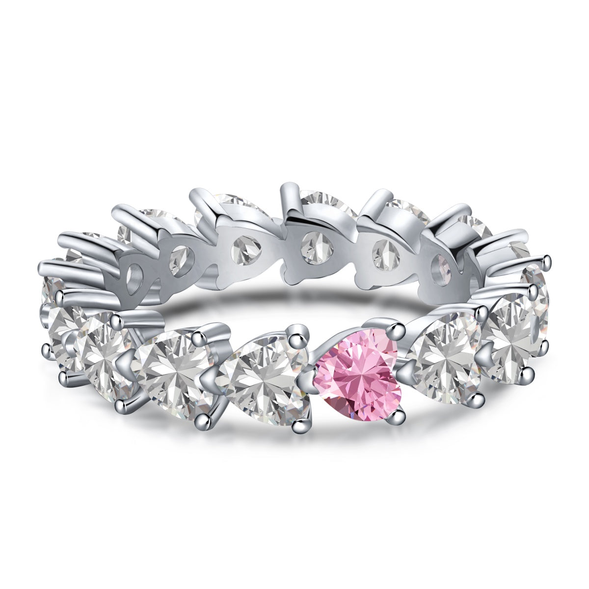 [Olivia JW]0.25 Carat Radiant Romance Heart Cut Lover Ring