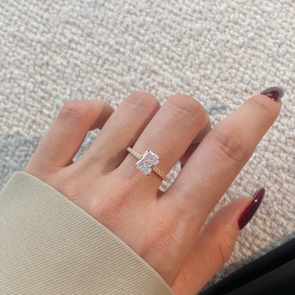 [Olivia JW]2.0 Carat Dazzling Sparkling Radiant Cut Party Ring