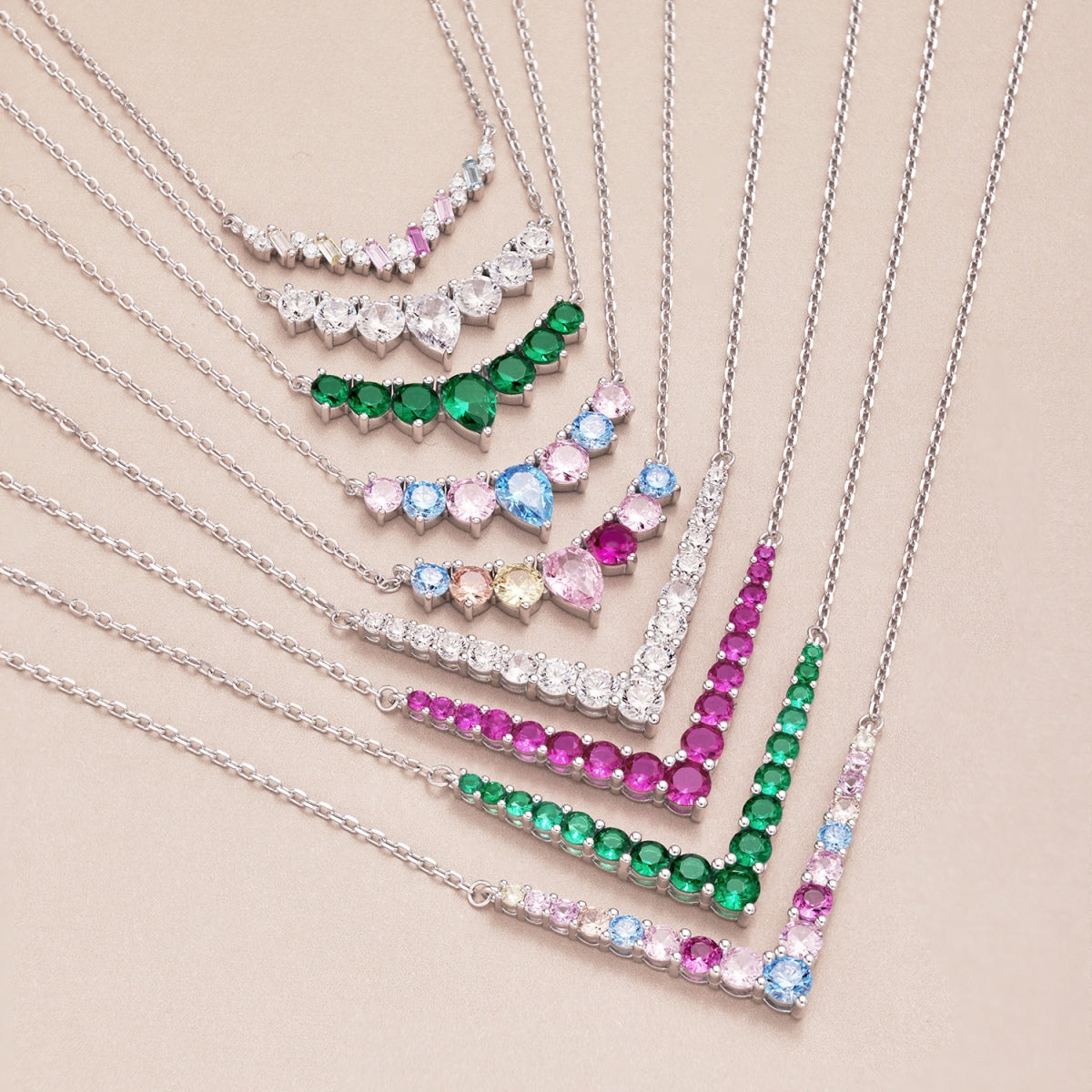 [Olivia JW]Dazzling Rainbow Necklace