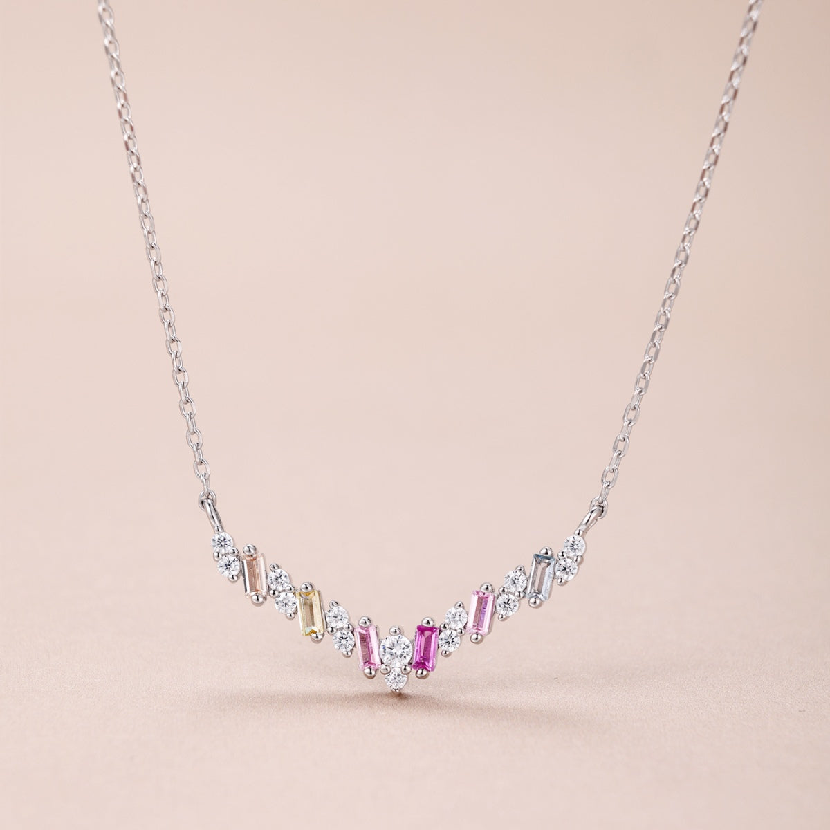 [Olivia JW]Dazzling Rainbow Necklace