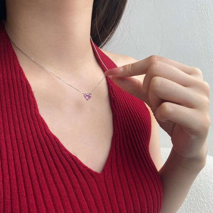 [Olivia JW]6.0 carat Radiant Heart Shape Necklace