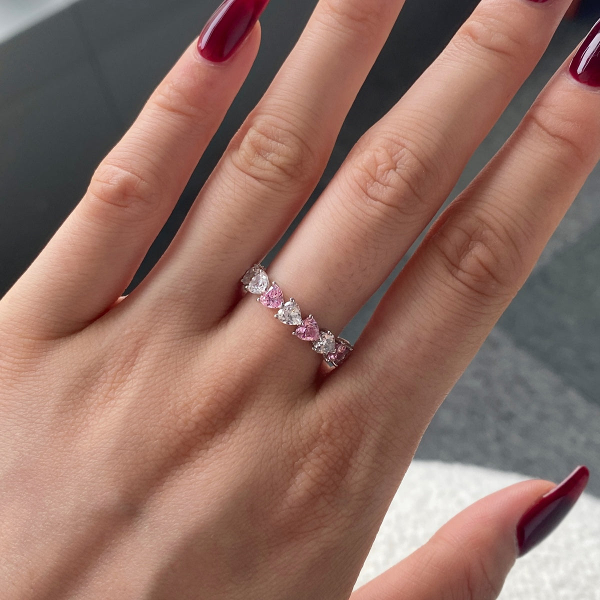 [Olivia JW]0.25 Carat Radiant Romance Heart Cut Lover Ring