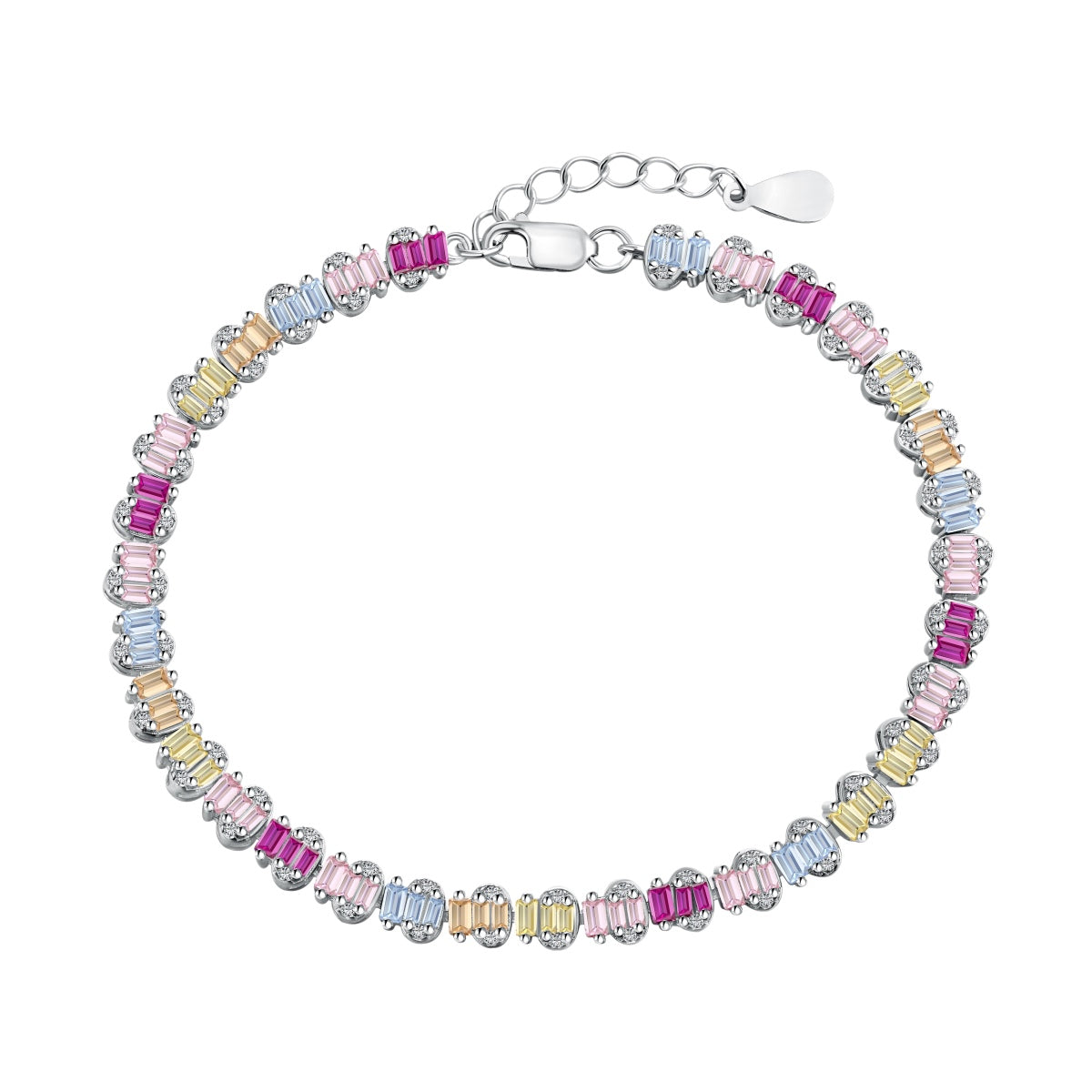 [Olivia JW]Delicate Colorful Emerald Cut Party Bracelet
