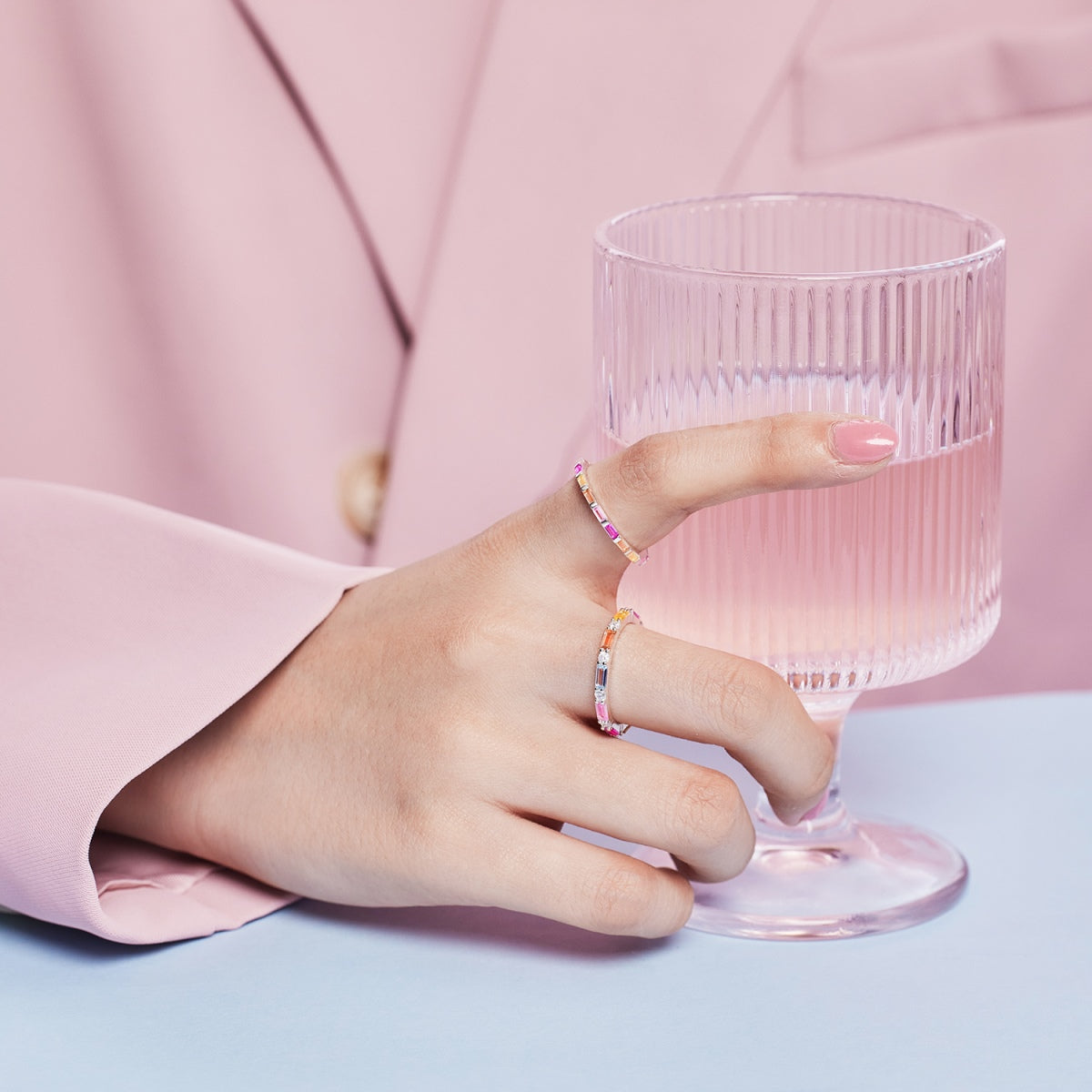 [Olivia JW]Lively In Shades Elegant Radiant Cut Daily Ring