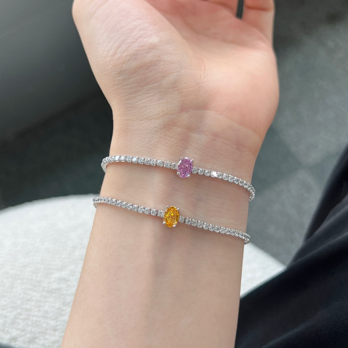 [Olivia JW]0.75 Carat Exquisite Oval Cut Daily Bracelet