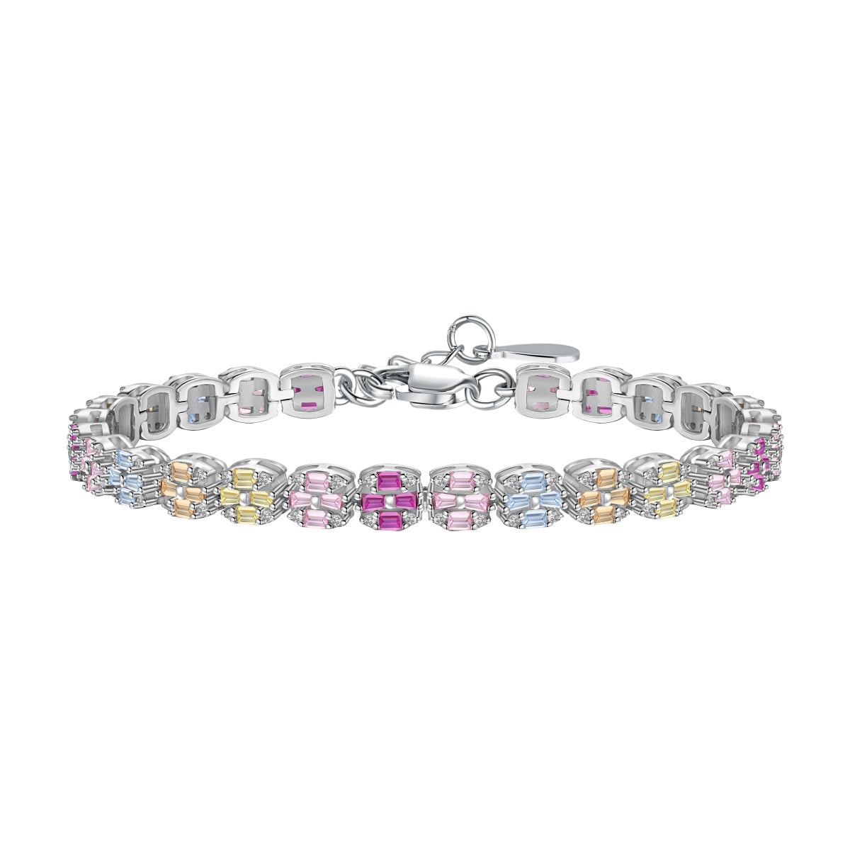 [Olivia JW]Delicate Colorful Emerald Cut Daily Bracelet