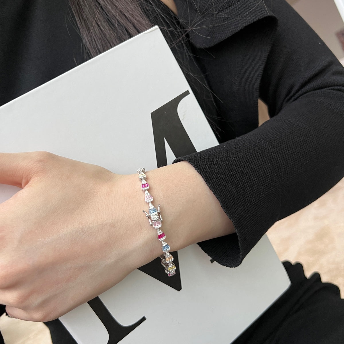 [Everoly JW]Radiant Water Drop Shape Daily Bracelet