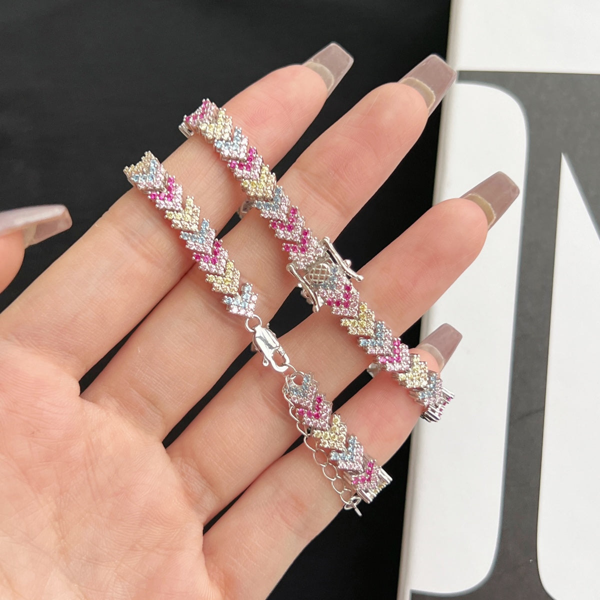 [Olivia JW]Ornate Sparkling Round Cut Party Bracelet