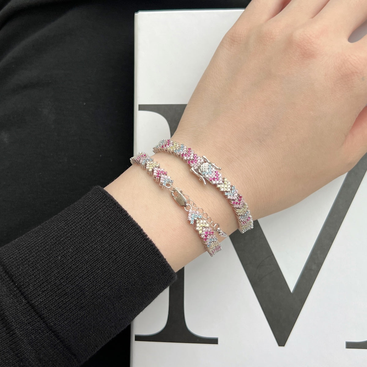 [Olivia JW]Ornate Sparkling Round Cut Party Bracelet