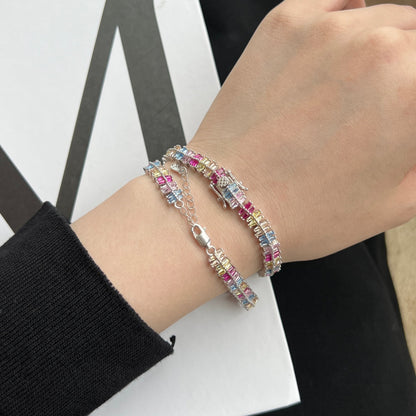 [Everoly JW]きらめく美しいマルチカットパーティーブレスレット