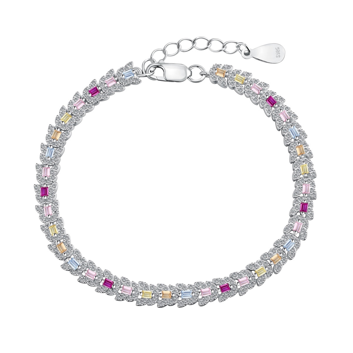 [Olivia JW]Delicate Colorful Multi Cut Daily Bracelet